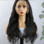 Body wave human hair on a practice head