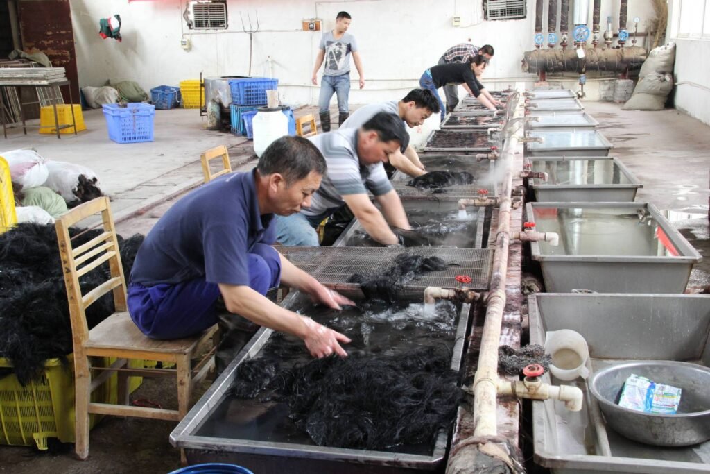 Clean the human hair