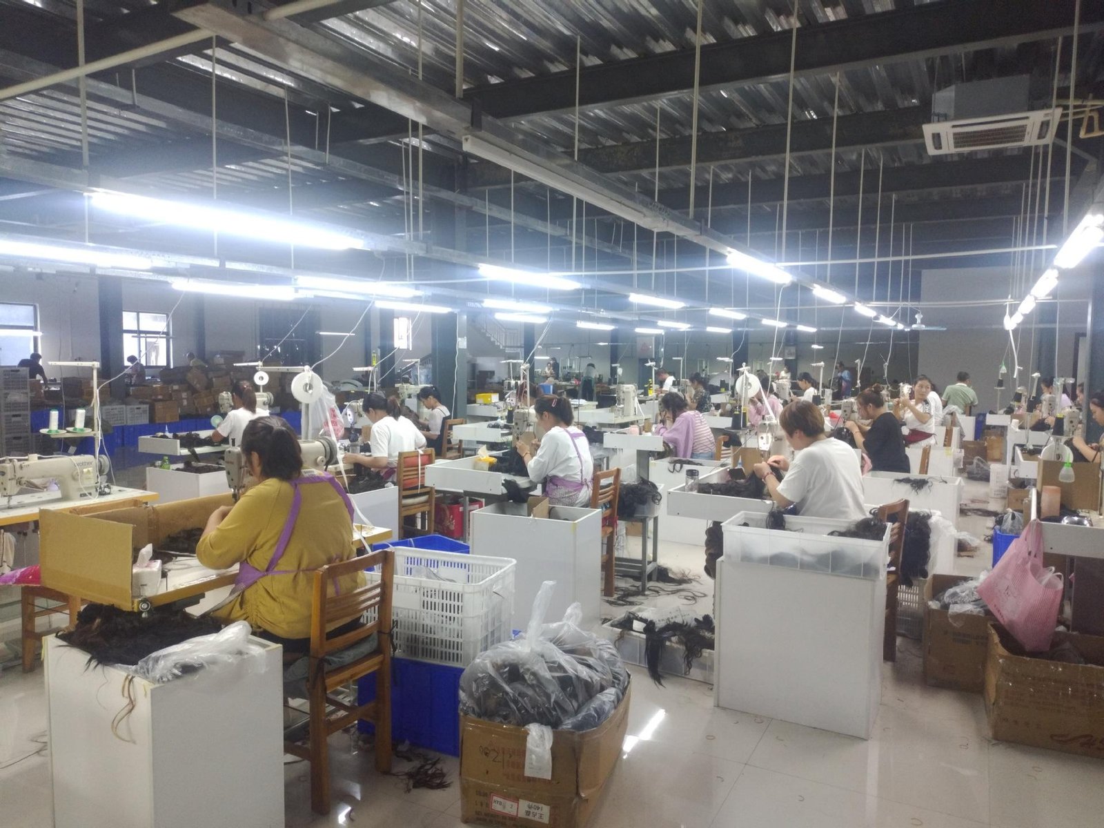 Human hair in production