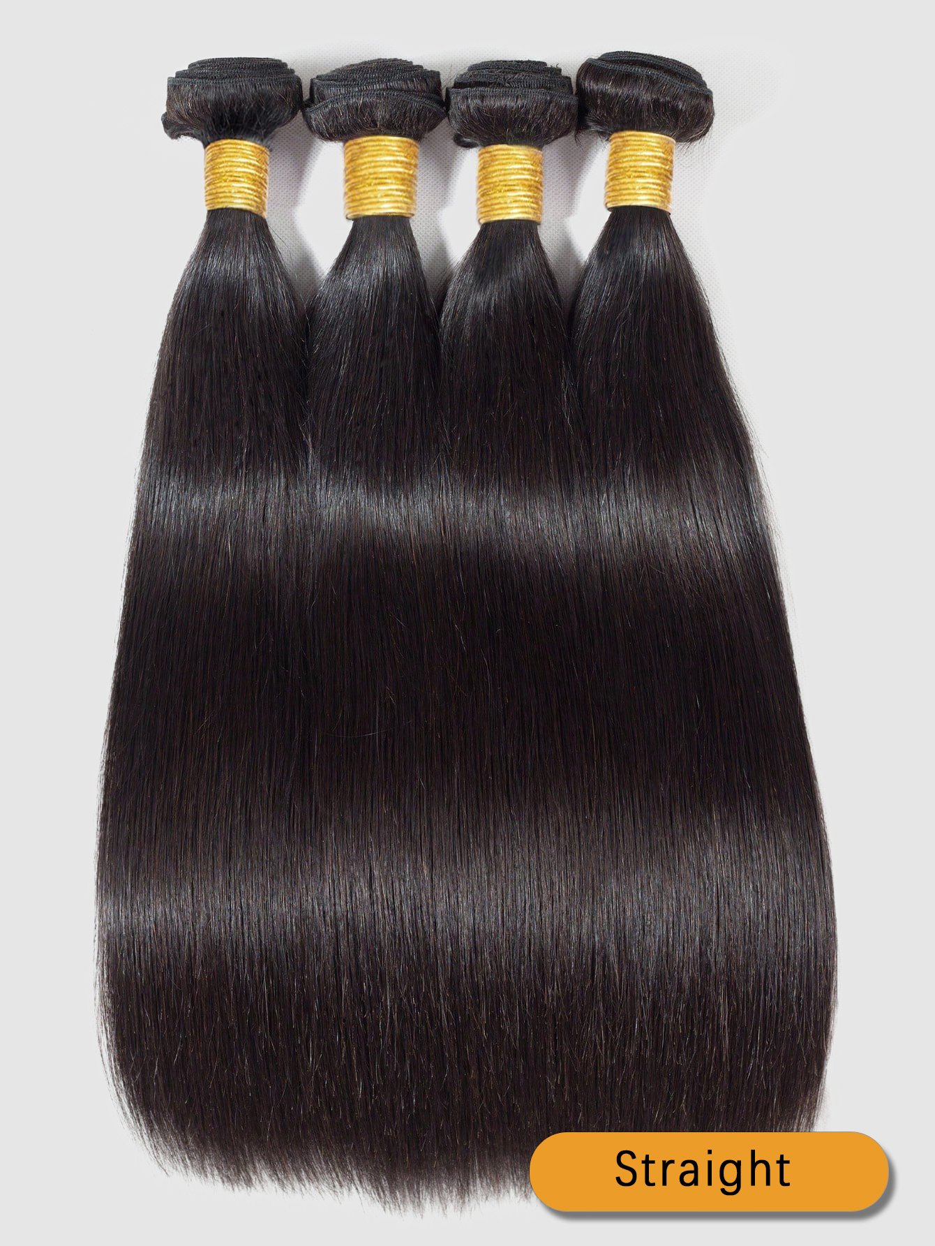 4 straight human hair bundles