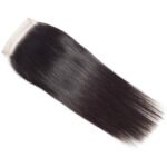 4x4 HD Transparent Lace Closure Straight Human Hair nature color
