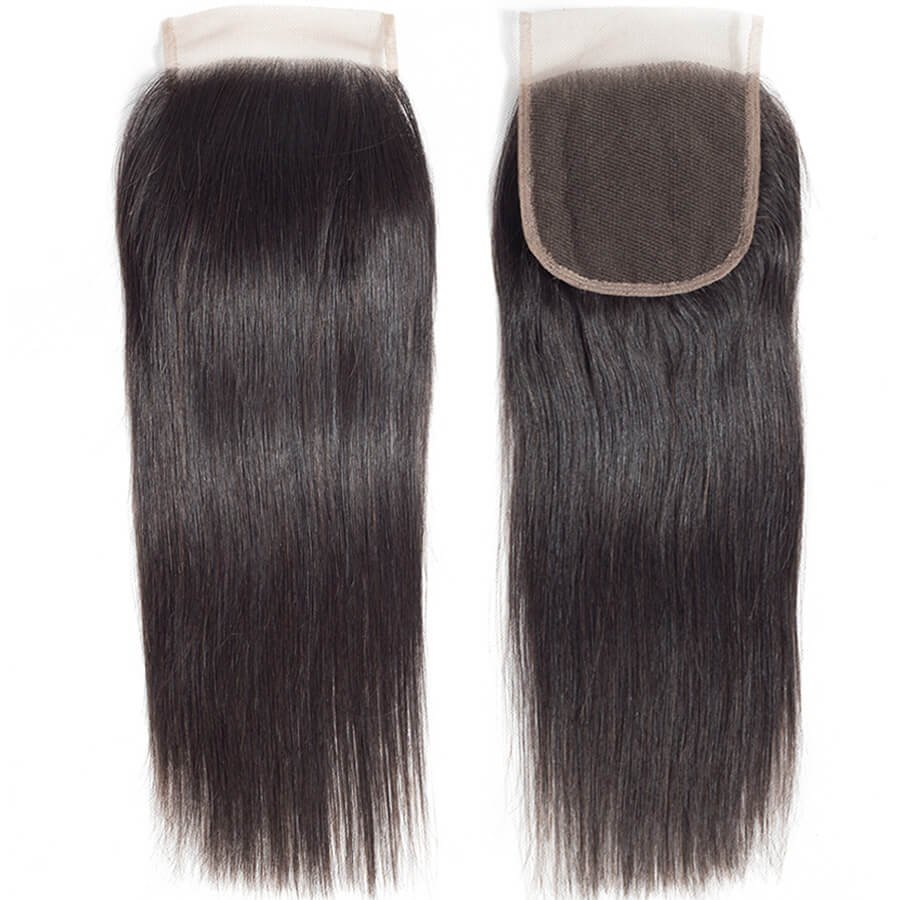 4x4 HD Transparent Lace Closure Straight Human Hair