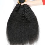 Brazilian Virgin Kinky Straight Human Hair 3 Bundles