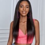 Glueless HD Lace Front Wigs Human Hair Pre Plucked with Baby Hair 180 Density 4x4 Straight Lace Closure Human Hair Wigs for Black Women Natural Black Color