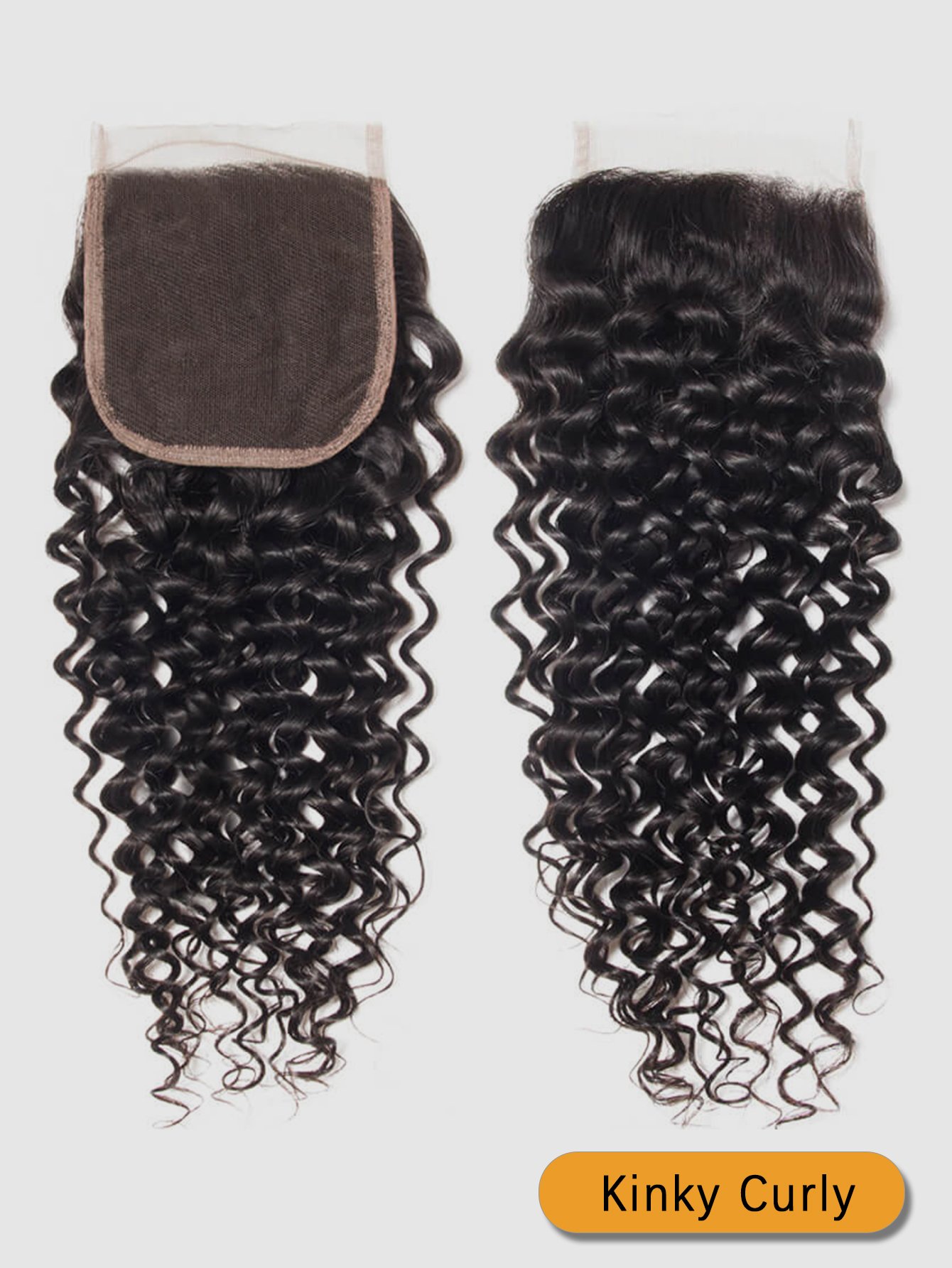 Kinky Curly human hair closure