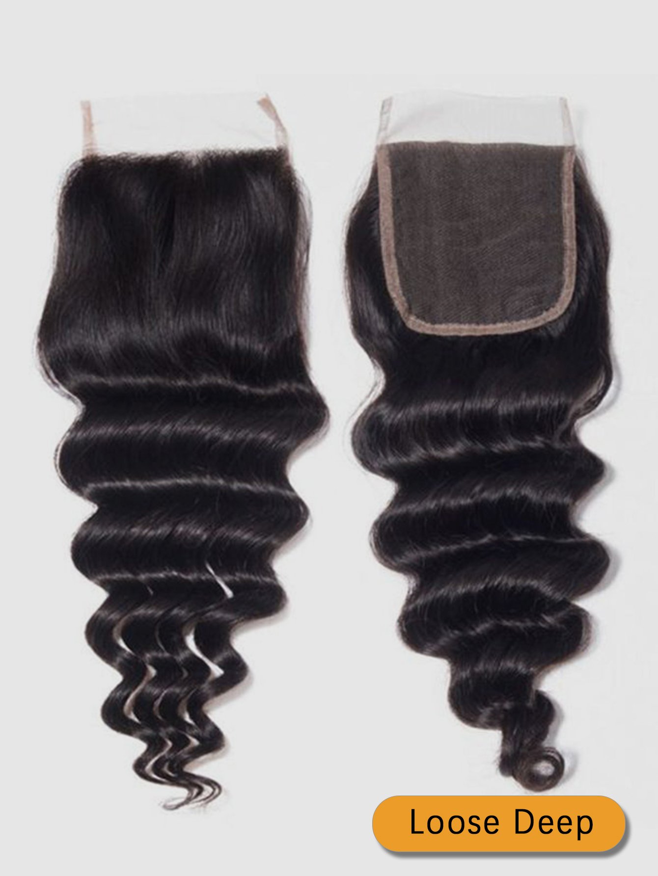 Loose Deep human hair closure