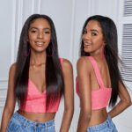 Straight wig on practice head