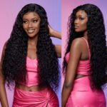 human hair water wave lace front wig