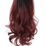 Beautiful wine red curly hair