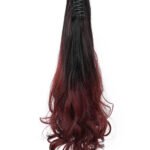 Eight teeth grip clip long ponytail curly hair extension
