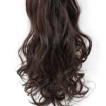 Tails neatly curled and ponytail