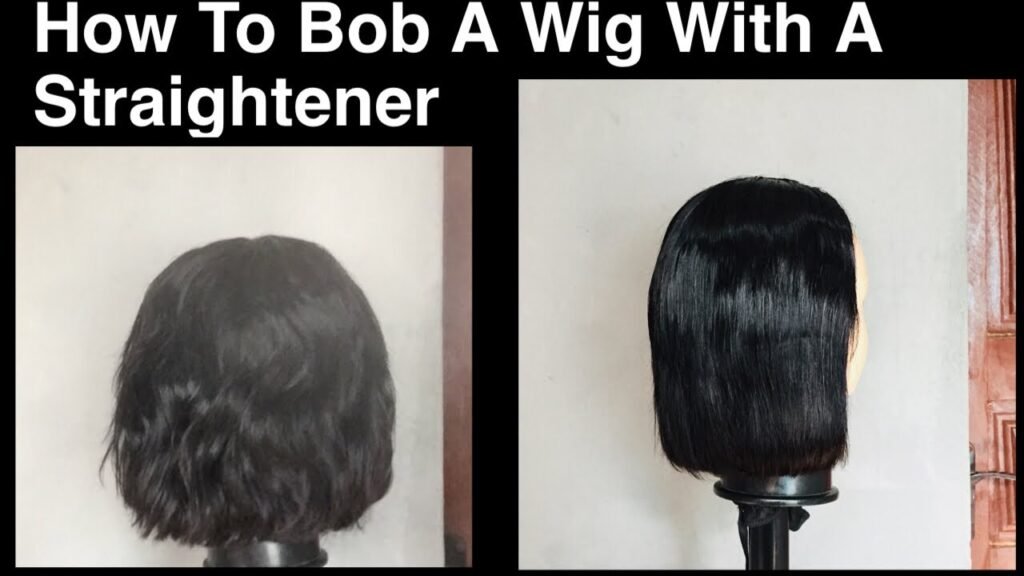 bob a wig with straightener