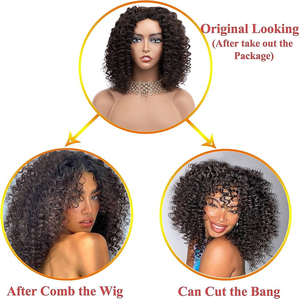 change the style for kinky curly hair wig