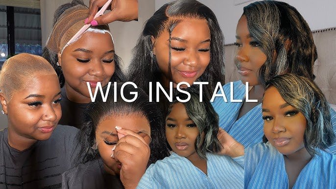 install glued lace wig